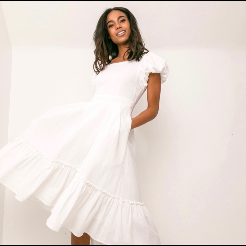 Gorgeous Creamy White Dahlia Dress by Ivy City Co.